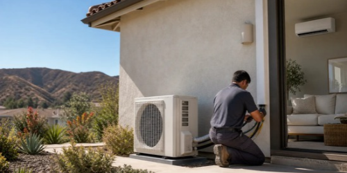 Mitsubishi mini-split and heat pump installation in San Carlos